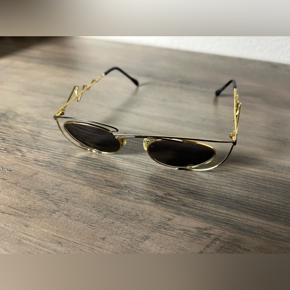 NEOSTYLE JET 252 CRAZY 90'S LADIES SUNGLASSES UNIQUE GOLD WIRE DESIGNER FRAMES - Picture 6 of 9